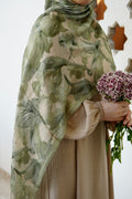 Printed Viscose Hijab Softgrün