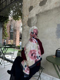 Rose Hijab aus Baumwolle