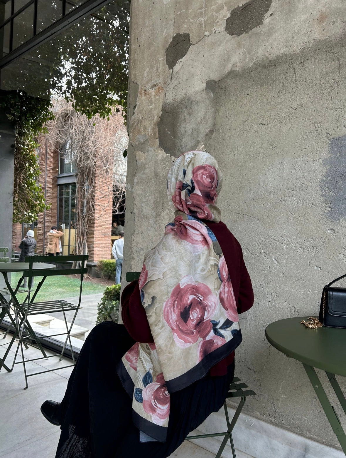 Rose Hijab aus Baumwolle