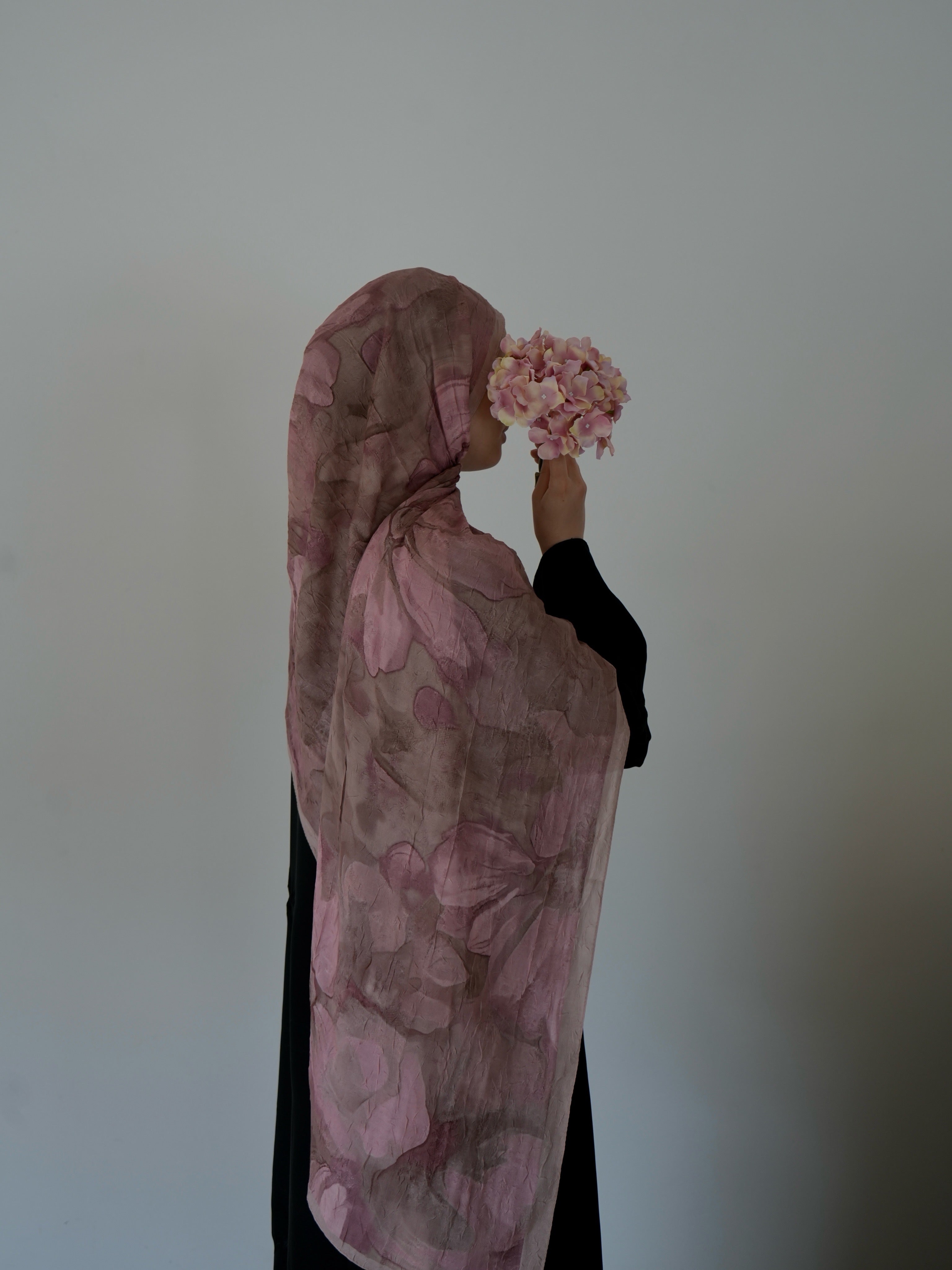 Printed Hijab Baumwolle Rosa
