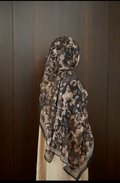 Viscose Hijab Schwarzbraun