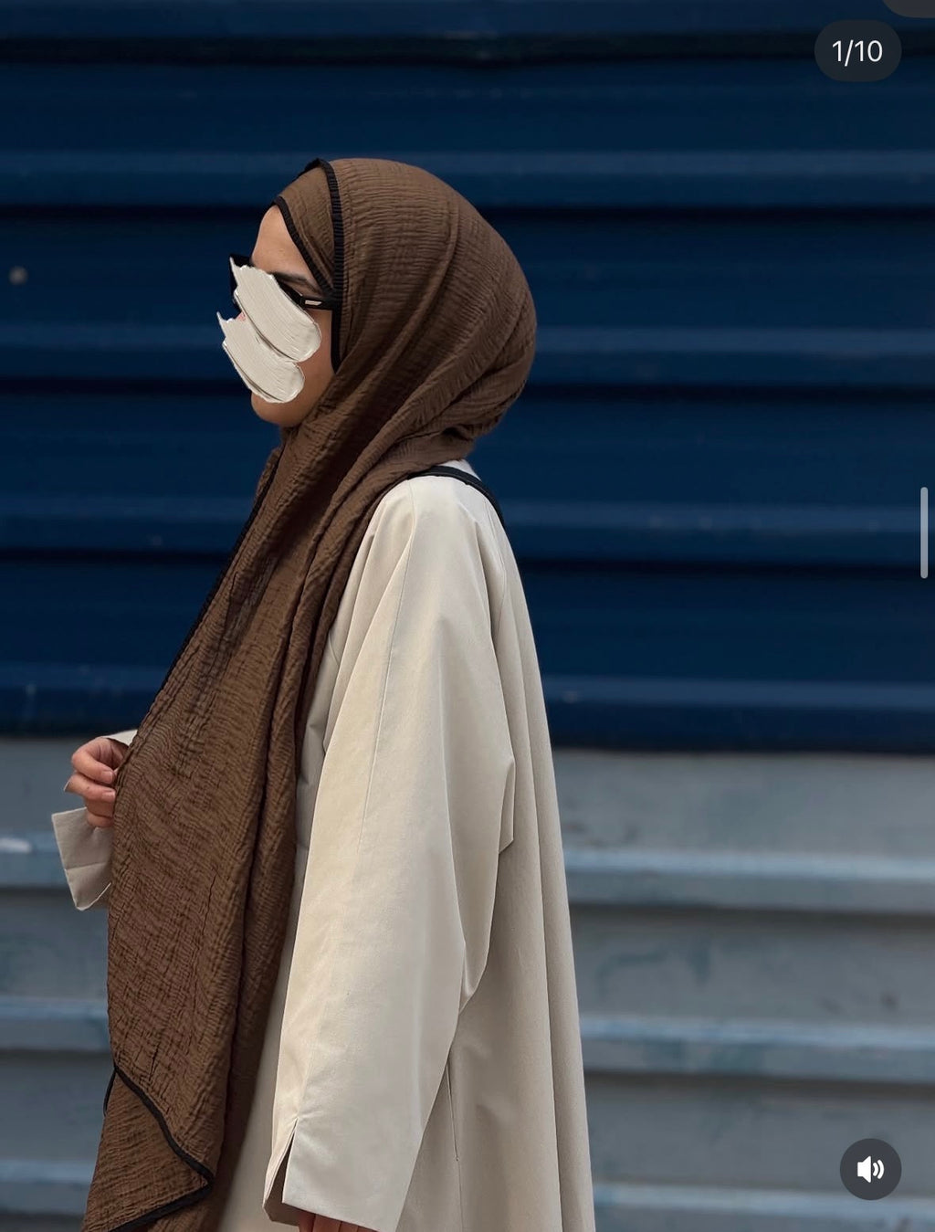 Muselin Hijab Dunkelgrün