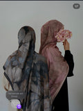 Baumwollhijab Blaugrau