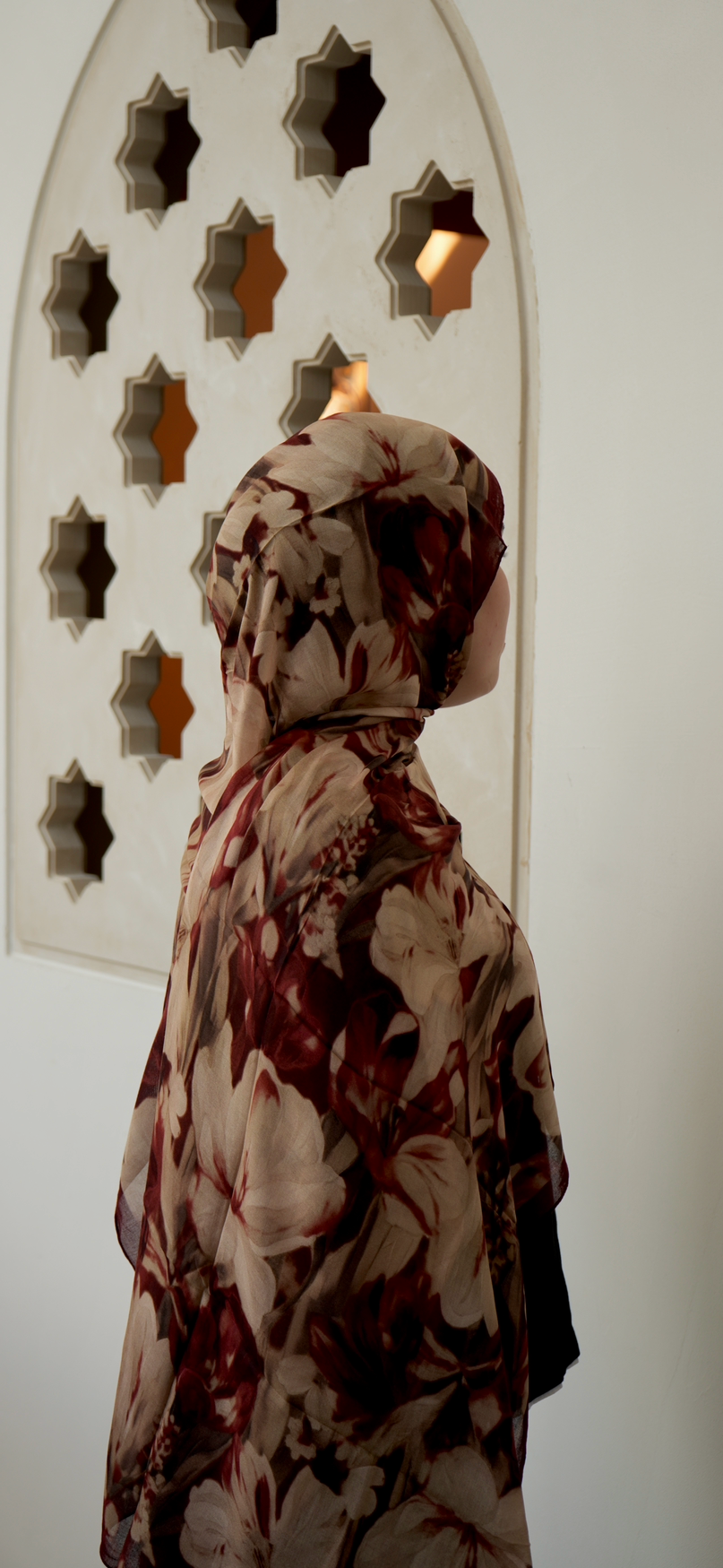 Viscose Hijab Burgund
