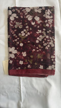 OUTLET Baumwollhijab Blumendesign Dunkelrot